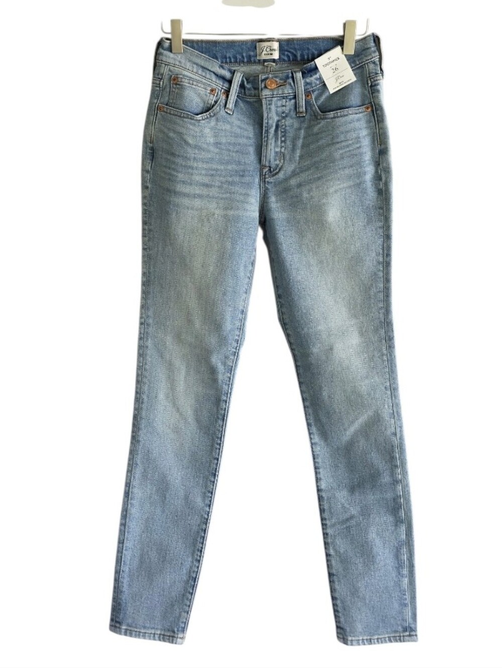 NWT J. Crew Toothpick 26 Light Blue Skinny Jeans 9" Rise Classic Preppy Denim